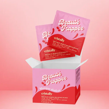 Masque lissant et anti-âge aux pétales de rose (Pack de 5 + Shaker)